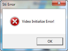 扫描软件提示Video Initialize Error